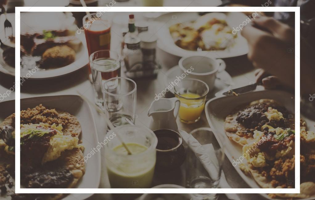 Best friends in cafe, food and leisure concept, graphic frame for copy space text