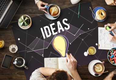 Tablo fikirler konsepti ile posteri ile