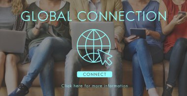 aygıtlar ve genel bağlantı ile insanlar oturup