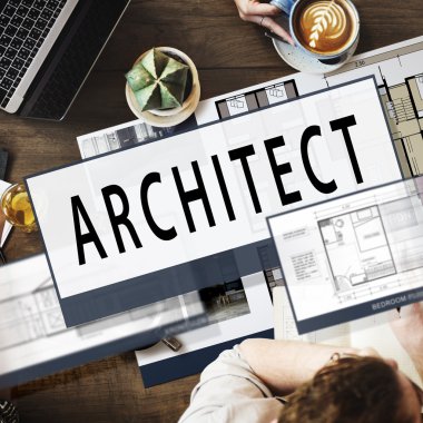 Mimar konsepti ile posteri ile tablo