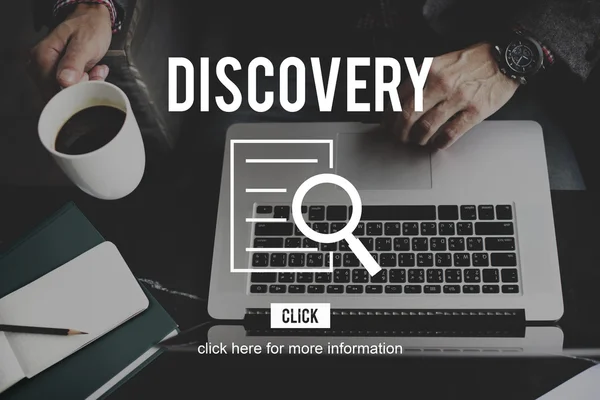 Discovery resultat forskning koncept — Stockfoto