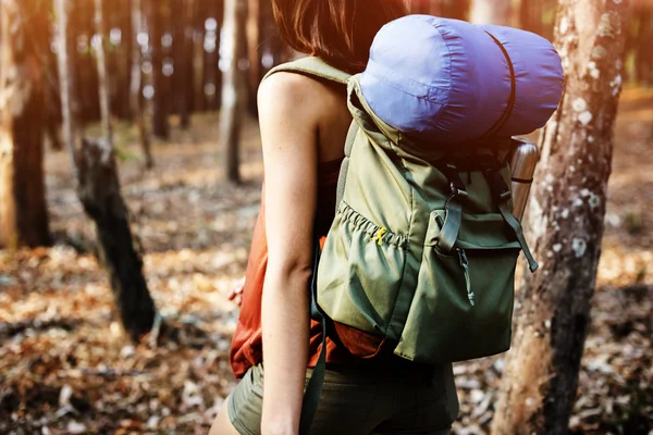 Mujer caminando sola — Foto de Stock