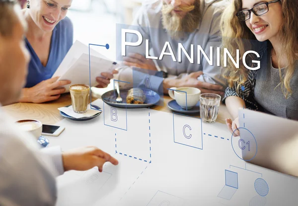 Gente discutiendo sobre Planificación — Foto de Stock