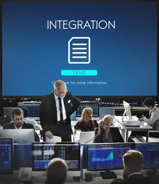 Üzleti munkavállalók és integráció — Stock Fotó