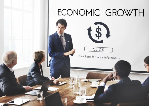 Mensen uit het bedrijfsleven en de economische groei Concept — Stockfoto