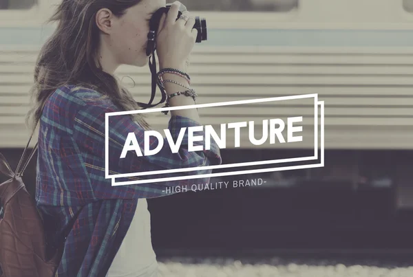 Banner con texto: Aventura — Foto de Stock