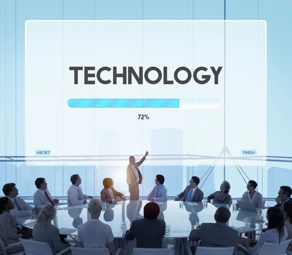 Gente de negocios y concepto de tecnología — Foto de Stock