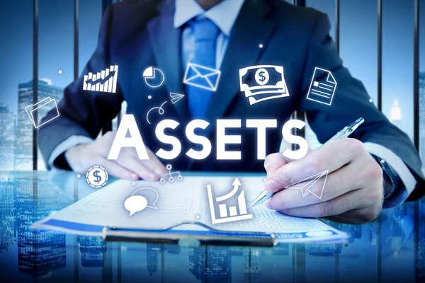 Businessman Working with Assets Concept — Stock Photo, Image