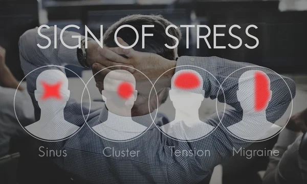 Empresario se relaja y signo de estrés —  Fotos de Stock