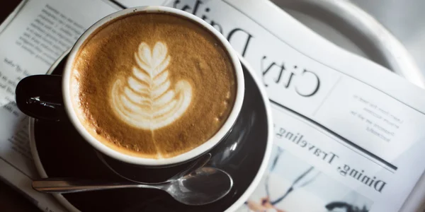 Kávézó, Cafe Latte koncepció — Stock Fotó