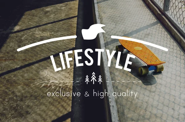 Brown Skateboard na podlaze — Stock fotografie