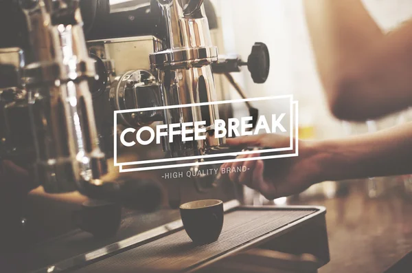 Barista making coffee in Cafe — Stock Photo, Image