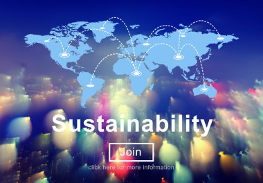 Işıkları ile fütüristik cityscape