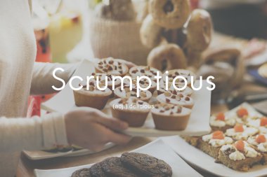 Enfes lezzetli iştah açıcı kavramı