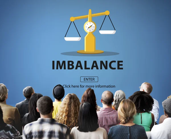 People at seminar with Imbalance — Stock Photo, Image