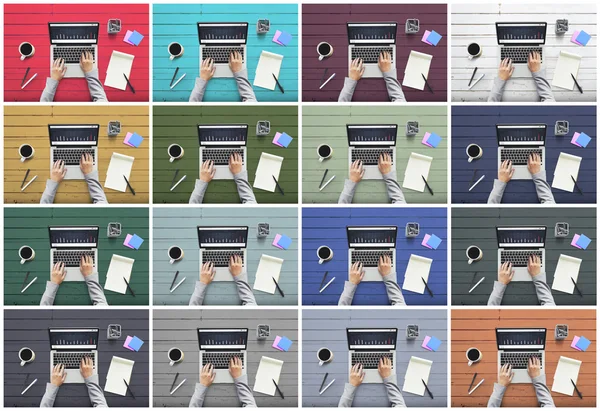 Pracují lidé s notebooky — Stock fotografie