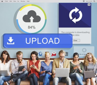 aygıtlar ve upload ile insanlar oturup
