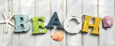 Yaz tatil seyahat plaj kavramı