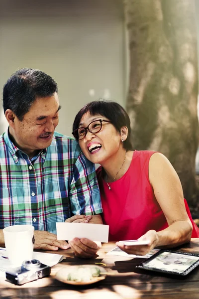 Senior pareja asiática — Foto de Stock