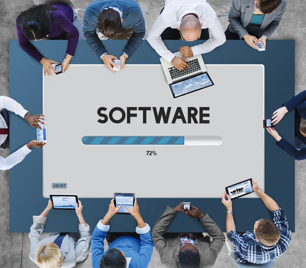 Gente de negocios y concepto de software — Foto de Stock