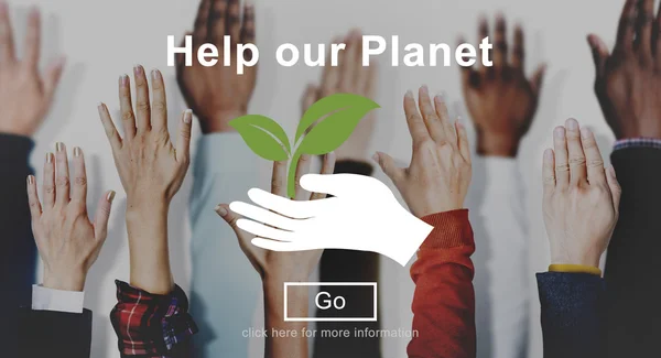 Руки и помочь нашей планете Природа концепции — стоковое фото
