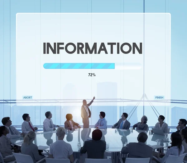 Üzleti emberek és az információk, koncepció — Stock Fotó