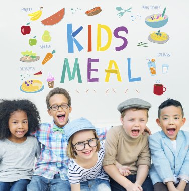 Grup şirin çocuk iyi eğlenceler