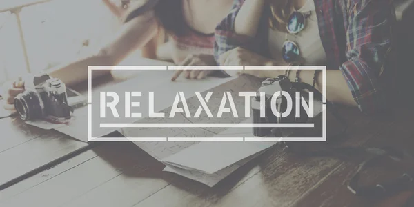 Banner con testo: Relax — Foto Stock