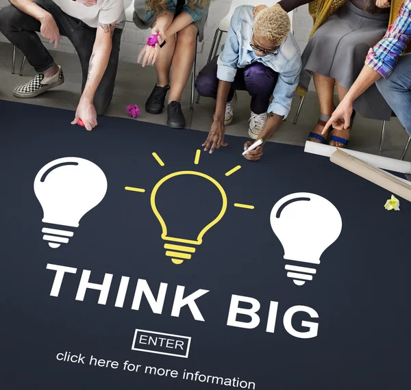 People drawing banner on floor — Stock Photo, Image