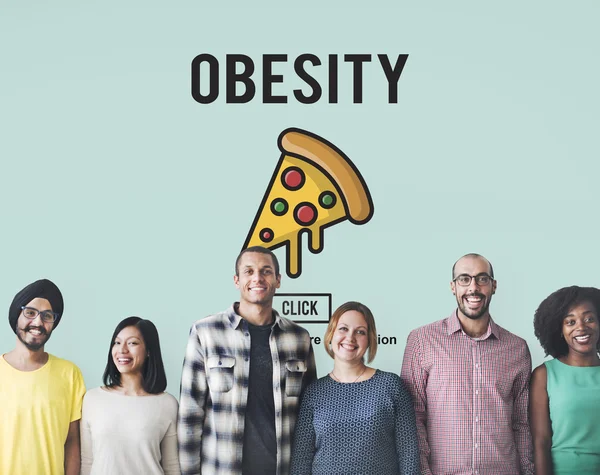 लठ्ठपणासह विविधता लोक — स्टॉक फोटो, इमेज