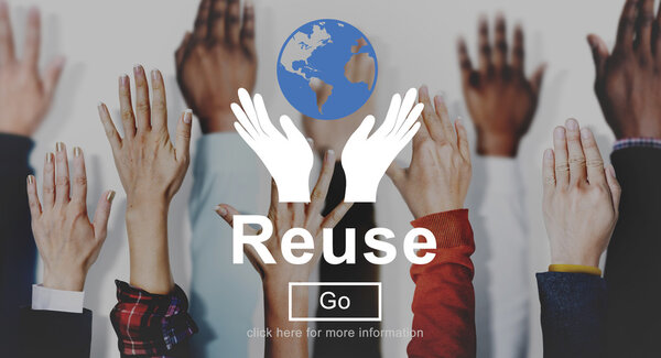 hands and Reuse Reduce Environmentally Concept