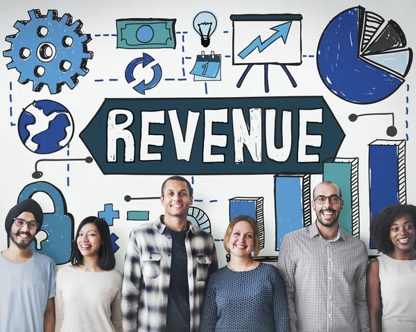 Diversity people with revenue — Stock Photo, Image