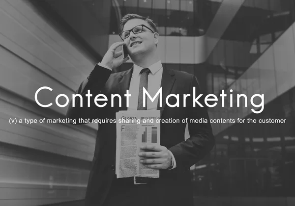 Obsah marketingové koncepce — Stock fotografie