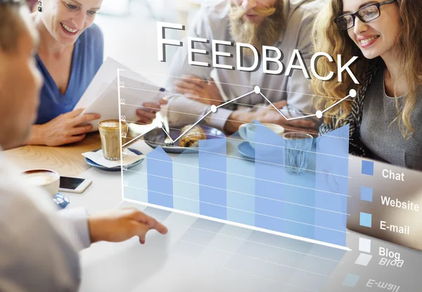 People discussing about Feedback — Stock Photo, Image