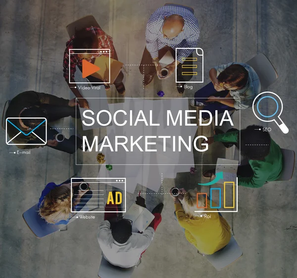 Concepto de Marketing en Redes Sociales — Foto de Stock