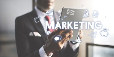 adam ve pazarlama iş Avertising kavramı