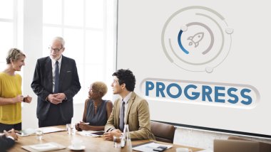 Ofiste çalışan iş ekibi.