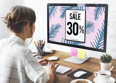 alışveriş online iş kadını. 
