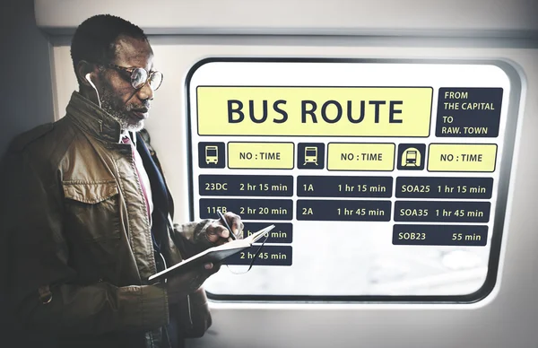 Autobus trasa ekspresowa koncepcja — Zdjęcie stockowe