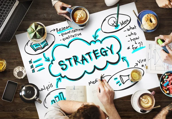 A stratégiai koncepció poszter tábla — Stock Fotó