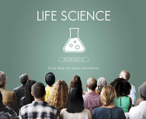 Pessoas no seminário com Ciências da Vida — Fotografia de Stock