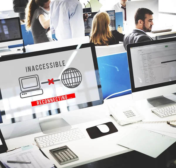 Computer-monitoren met Inaccessible — Stockfoto