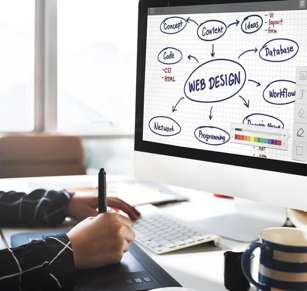 Person working on computer — Stock Photo, Image