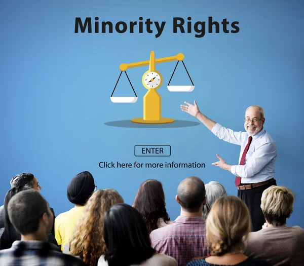 Ludzie na seminarium z prawa mniejszości — Zdjęcie stockowe