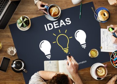 Tablo fikirler konsepti ile posteri ile 