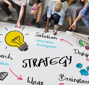 Kattaki insanlar çizim afiş