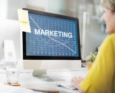 Bilgisayarda çalışan iş kadını