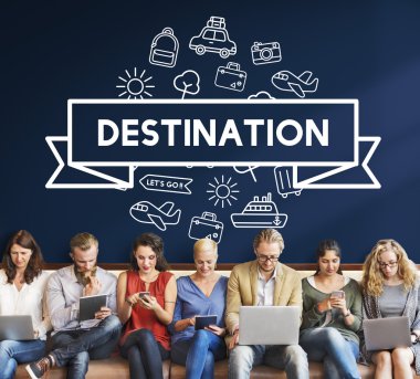 aygıtlar ve hedef ile insanlar oturup