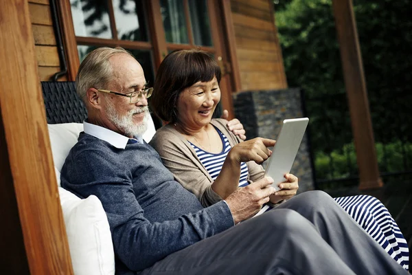 Couple Adult laughing — Stock Photo, Image