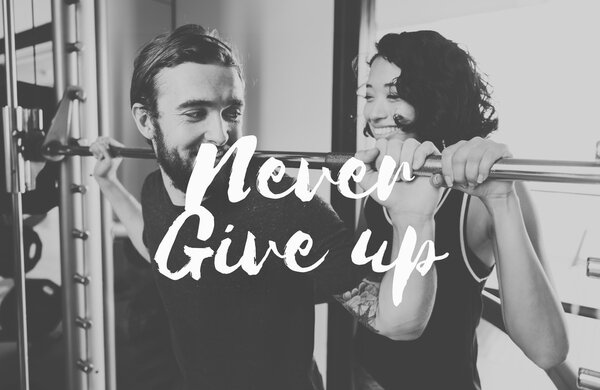 sportive couple in gym